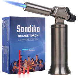 Професійний газовий пальник Sondiko SW-801 Pro для паяння та зварювання, з регулюванням полум'я та вітростійкістю (без бутану)
