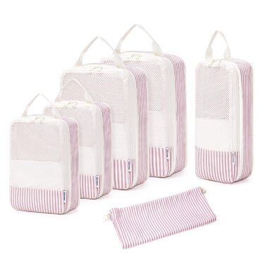 Набір органайзерів для валізи Narwey (6 шт.) - компресійні кубики для подорожей, рюкзаки, сумки-органайзери