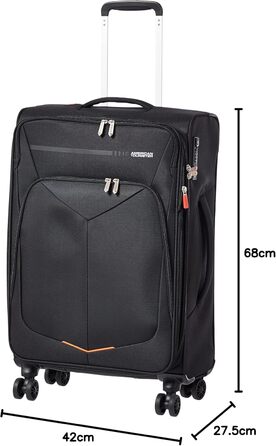 Валіза American Tourister Summerfunk, синя, 79 см, 119 л, розширювана, на 4 колесах, поліестер