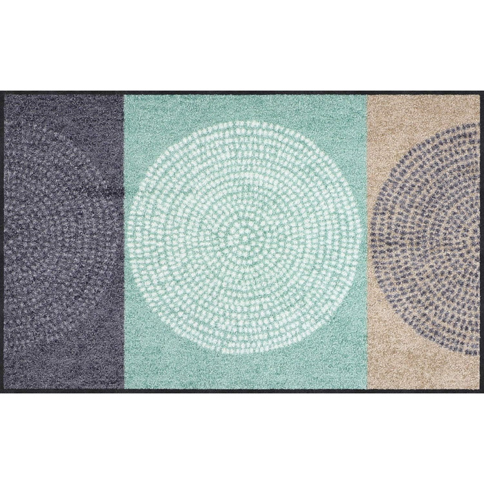 Килимок для входу Salonloewe Nestor 50x75 см, сіро-м'ятний, прямокутний, миючийся