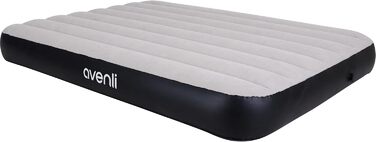 Надувний матрац Avenli для кемпінгу на 2 особи (191x137x25 см) - гостьовий матрац з флокованою поверхнею для дому та подорожей