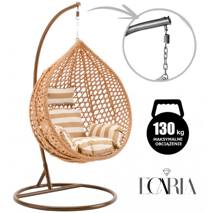 Підвісне крісло-гойдалка на стійці Ecarla, 110 см, до 130 кг