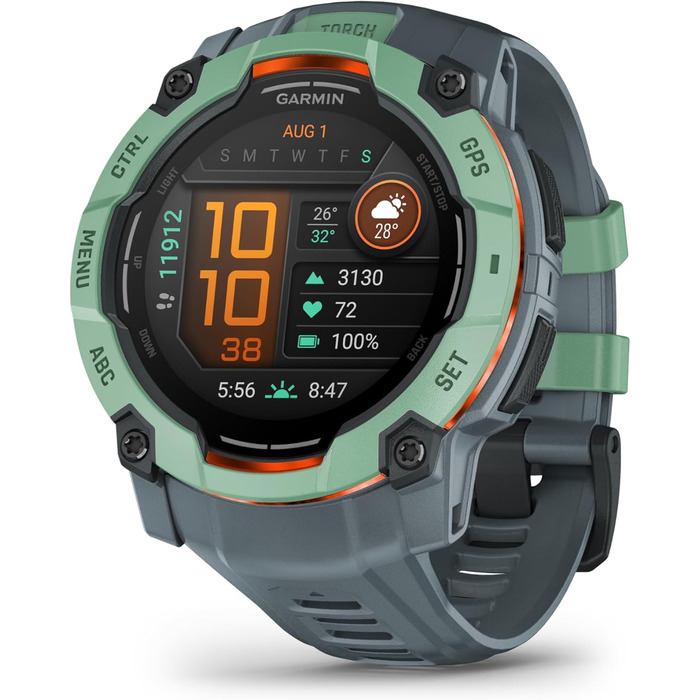 Розумний годинник Garmin Instinct 3 50mm AMOLED: GPS, Multisport, Health Coach, 24 дні роботи, 80+ спорт-програм