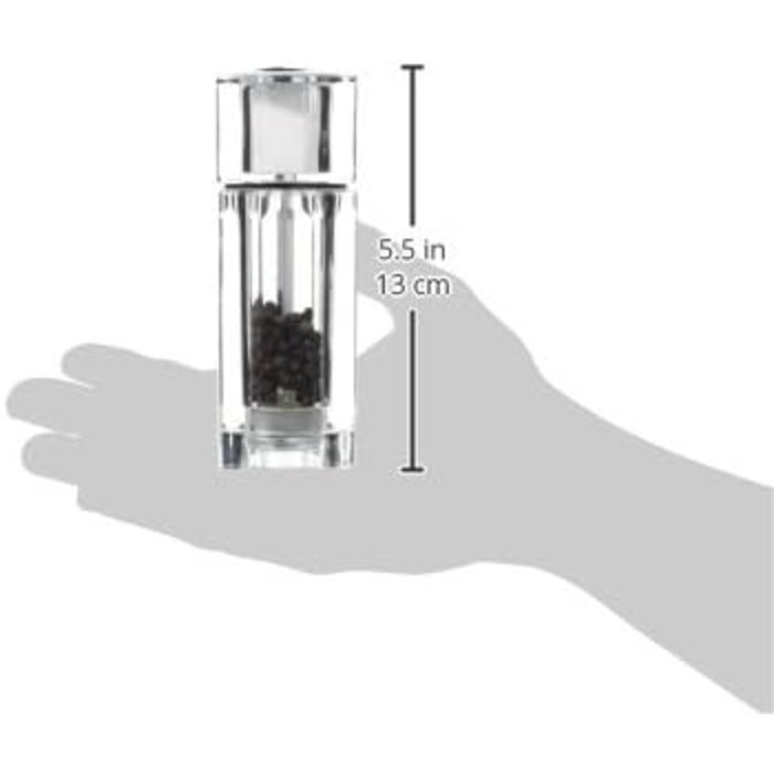 Cole & Mason Cube 2 в 1 млин для солі та перцю, акрил, 130 мм, Precision+, комбінована млинка для спецій