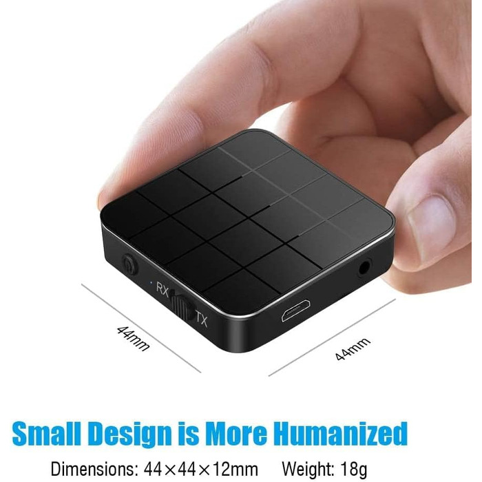 Bluetooth передавач/приймач 2-в-1, адаптер 5.0, HD, низька затримка, для TV, PC, навушників, динаміків, авто радіо (KN321)