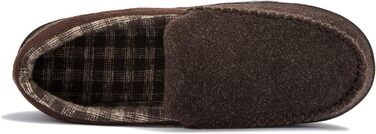 Домашні тапочки NewDenBer для чоловіків: мокасини з піною пам'яті, теплі та зручні, з неслизькою гумовою підошвою (41 EU, 1 Коричневий)