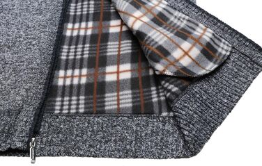 Чоловічий кардиган з флісовою підкладкою: теплий светр-кофта на осінь-зиму | C-dunkelgrau