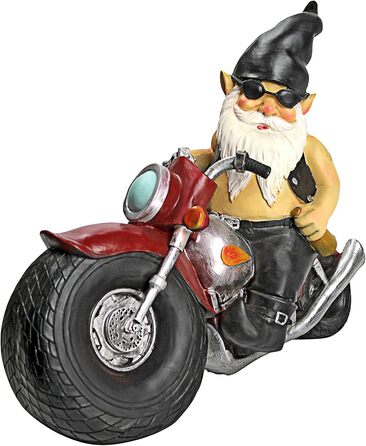 Design Toscano Decorative Figure, Biker with Leather Jacket, Dimensions: 14 x 34.5 x 28 cm