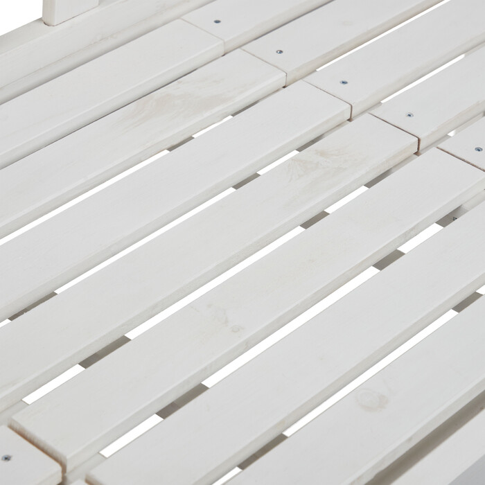 Relaxdays White Garden Bench with Table