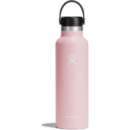 HYDRO FLASK - 621ml (21oz) Water Bottle with Lid - Vacuum Insulated, Reusable Stainless Steel Bottle - Leakproof Lid - Hot & Cold - Small Opening - (Flex Lid, Trillium, 30 ml)