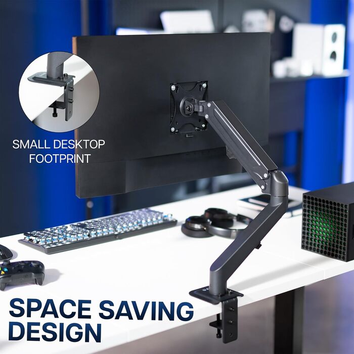 Кріплення для монітора VIVO Robuster STAND-V101V: Алюмінієва кріплення для моніторів до 49 дюймів (124,5 см), витримує до 20 кг, чорний