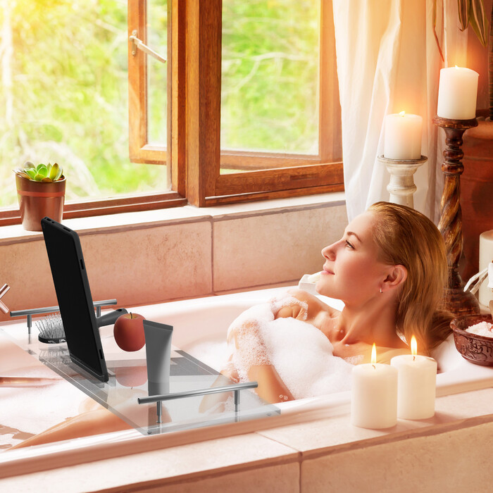 Акрилова полиця для ванни Relaxdays