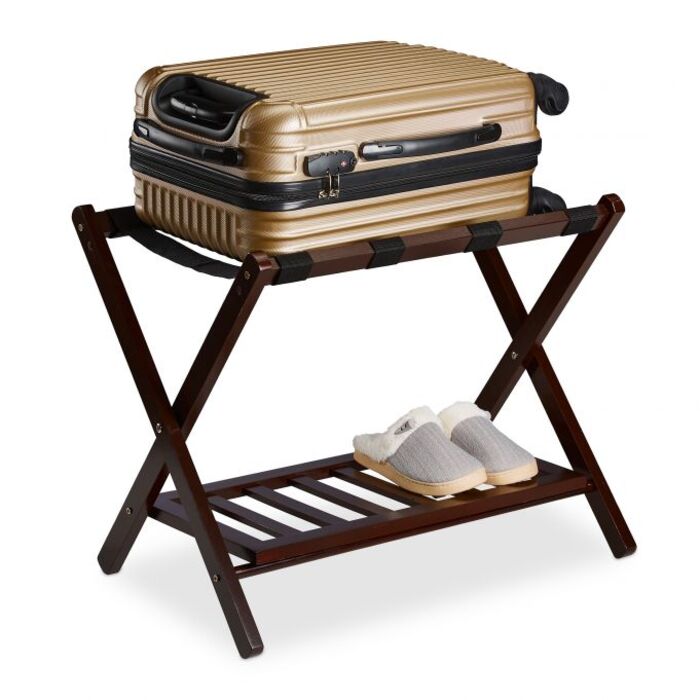 Relaxdays Folding Suit Stand with 2 Shelves