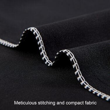 FLXXIE 2 Pack Satin Pillowcases for Skin and Hair, Luxurious and Silky King Size Pillowcases with Hotel Closure, Black, 50 x 90 cm