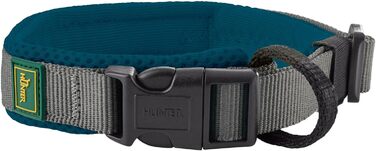 Нашийник для собак HUNTER Maldon, petrol, дихаюча сітка, міцний нейлон, безшумний, гіпоалергенний, з регулюванням натягу, з адресником, легкий, розмір S