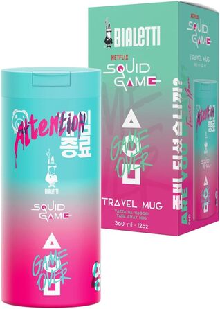 Кавоварка Bialetti Moka Express Squid Game© на 3 порції, алюміній, 130 мл