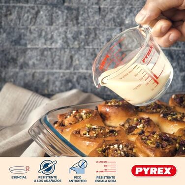 Набір скляних контейнерів Pyrex Classic 0,25л, 0,5л, 1л, прозорі, 3 шт. з 3 засобами для чищення