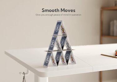 Електричний регульований стіл Claiks 120x60 см, білий, письмовий стіл зі змінною висотою, стіл для роботи стоячи та сидячи