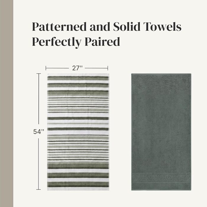 Набір рушників Modern Threads Pax жакардовий, 6 предметів, 100% гребінна бавовна, суперпоглинаючі та швидкосохнучі, колір айві (ефедра)
