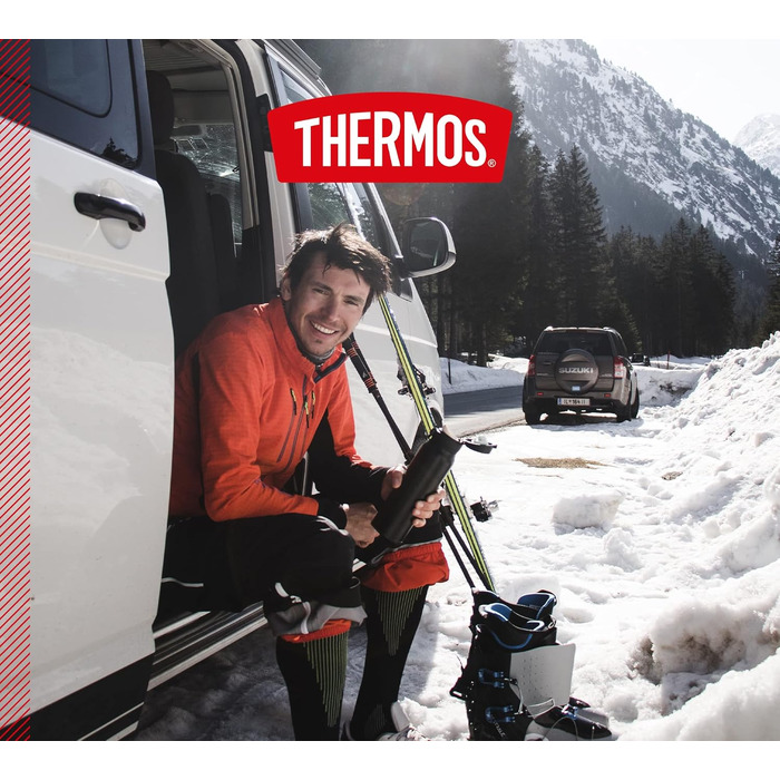 Вакуумний термос Thermos Ultralight 0,5 л для води та чаю, нержавіюча сталь, чорний матовий (Charcoal Black Mat)