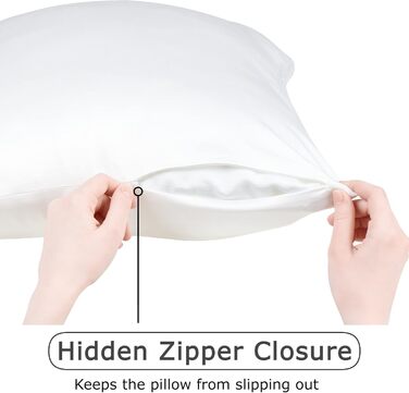 Pillowcase for Acne-Prone Skin – Anti-Acne Copper Bamboo Pillowcase, Hypoallergenic, Standard Size, 20 x 26 inches (50.8 x 66 cm), Cooling Silky Satin Pillowcase for Hair and Skin, 1 Piece