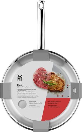 Сковорода WMF Profi Bratpfanne 24 см з нержавіючої сталі, індукційна, без покриття, Cromargan, для духовки