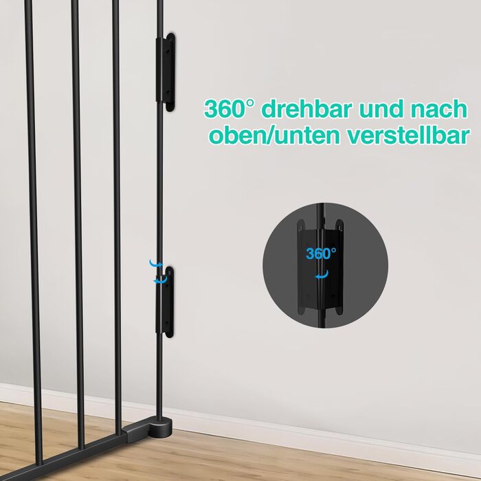 Захисний сітковинний бар'єр для каміну, 310 см, металевий, з дверцятами, білий/чорний