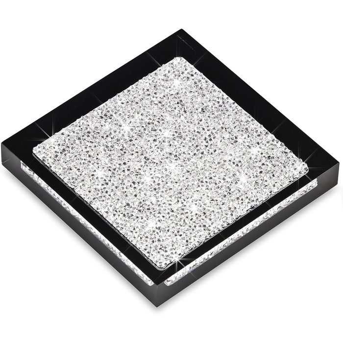 Luxurious Coaster Embellished with Swarovski Crystals/Elegant Table Decoration (1 piece - black)