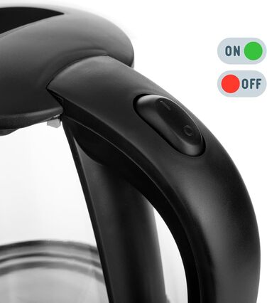 Скляний електрочайник Lehmann LHOEK-2220C 2л, 2200W з підсвіткою та декорованим цоколем