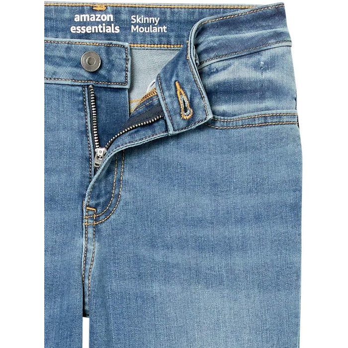 Джинси скінні жіночі Amazon Essentials з еластичної тканини, середньої посадки, світло-блакитні (36)