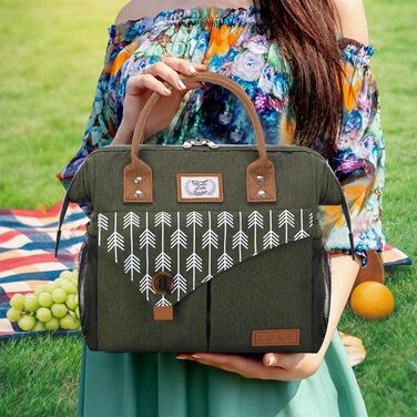 Термосумка Lekesky для жінок - об'єм 11л, зелена