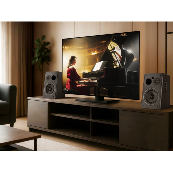 Hi-Fi акустична система 2.0 SVEN MC-50: Bluetooth AptX HD, DSP, HDMI ARC, Optical, 210 Вт