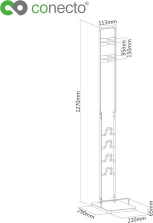 Підставка для пилососа Conecto: універсальна сумісна з Dyson V11, V8, V7, V15, V12, V10, біла