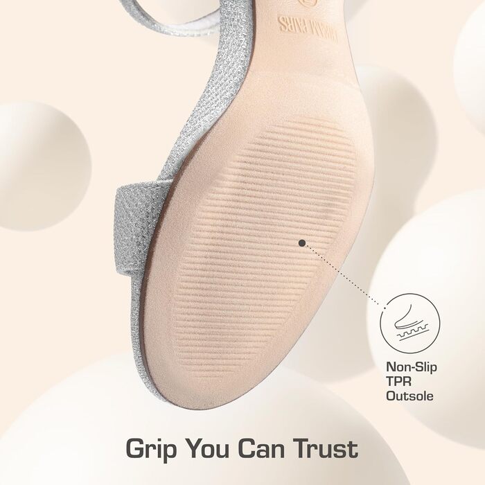 Босоніжки жіночі DREAM PAIRS на високій платформі та блочних підборах, сріблясті з блискітками, розмір 40.5 EU