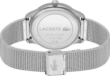 Годинник Lacoste Lisbon чоловічий кварцовий з браслетом з нержавіючої сталі (срібний, сітчастий/ланцюговий/шкіряний)