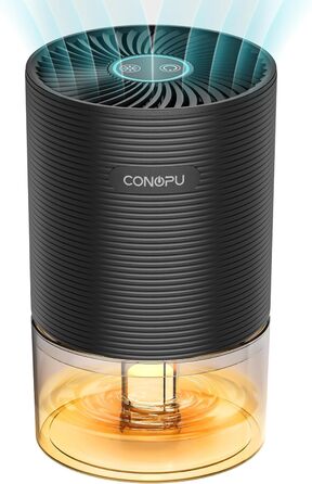 CONOPU Electric Dehumidifier, Energy-Saving Room Dehumidifier, Automatic Shut-Off, Dehumidifier Basement Small, Ultra-Quiet Closet, Bathroom, Bedroom, Office, Black, 21.3*12.8*12.8cm