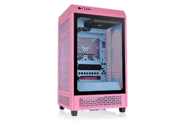 Корпус Thermaltake The Tower 200 Turquoise Mini-ITX з вертикальним оглядом, скло Temperd Glass, 280мм підтримка AIO, GPU до 380мм, турквіс