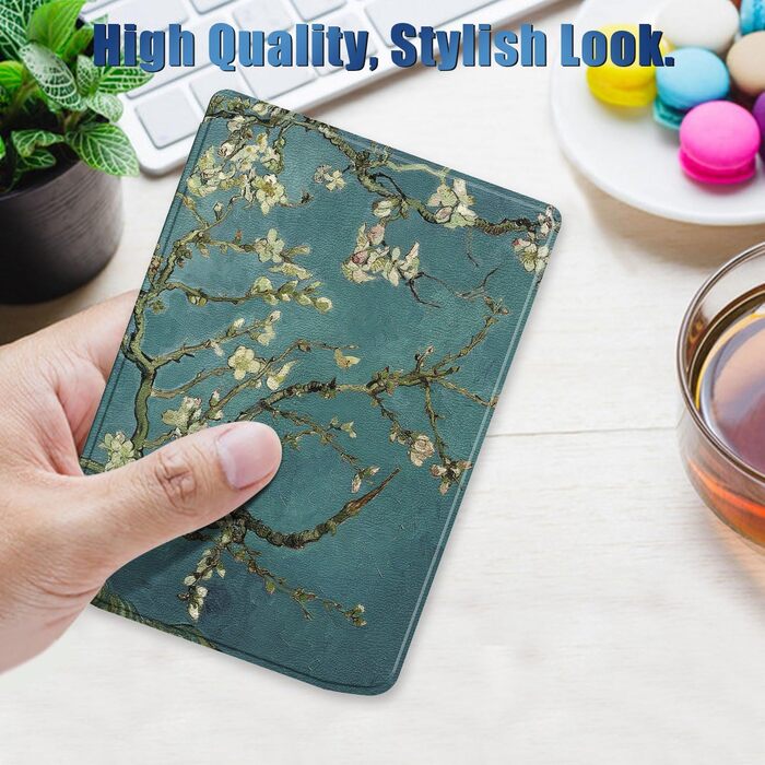 Чохол для Pocketbook Verse PB629 / Verse Pro PB634 - Flip Cover з авто-функцією сну/пробудження (квітка)