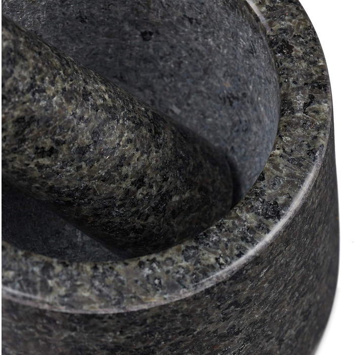 Гранітний ступка з толуштою Relaxdays для спецій та трав, 13.5 см, темно-сірий (антрацит)