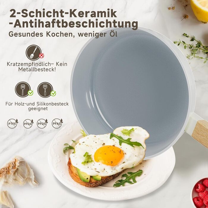 Scheffler Nonstick Fry Pan Set - 20/24/28cm - Compatible with All Cooktops