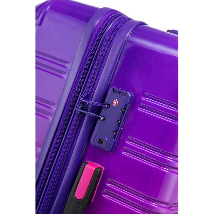 Набір валіз з полікарбонату | 3-кільний набір | Ручна валіза + Середня валіза + Велика валіза | Набір валіз | Турквіс (великий 75см, фіолетовий)