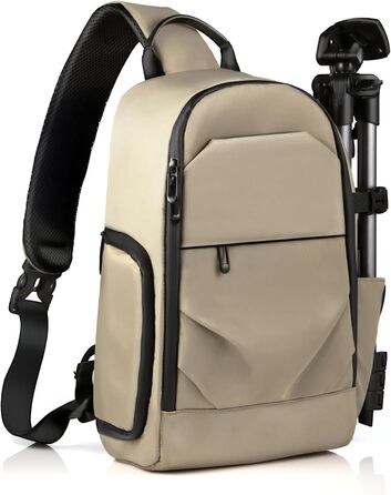 Сумка для камери на плече, рюкзак для DSLR/SLR/беззеркальної камери, фоторюкзак з кріпленням для штатива, знімні модульні вставки (зелений, коричневий)