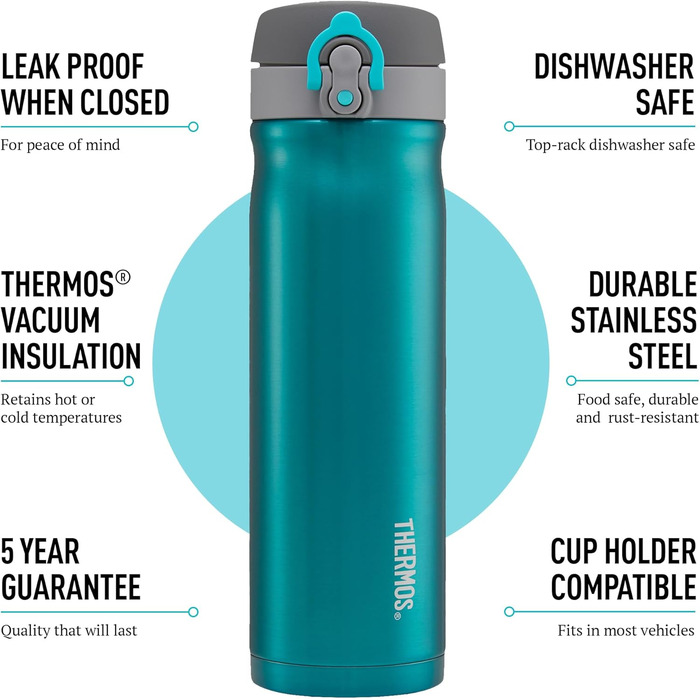 Stainless Steel Insulated Tumbler - 470ml Green - Leakproof