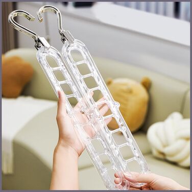 Набір з 5 компактних вішалок Cooltto 9-в-1: обертання 360°, антиковзаючі, з PET, для подорожей, органайзер для шафи, прозорі