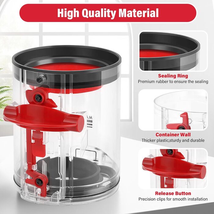 Контейнер для пилу AiLomey, замінна частина для пилососа Dyson V12 Detect Slim, V10 Digital Slim (№965272-01)