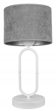 Стильна біла настільна нічна лампа з абажуром із штрукіля, сучасний лофт, LED E27