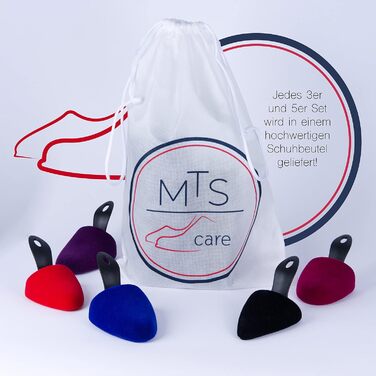MTS care LISA Basic Velours Pumps Size 36-38 - Foam Shoe Stretcher for Women, 5 Pair Set - Shoe Stretcher Keeps Shoes in Shape - Perfect Fit & Freshness