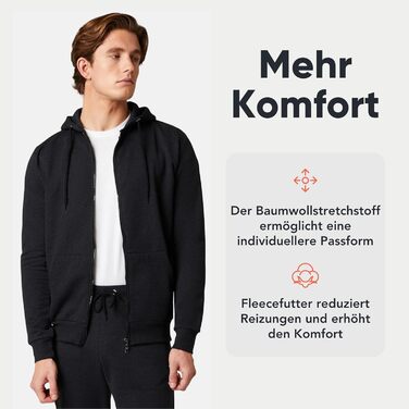 F London Худі з блискавкою для чоловіків - капюшонний пуловер з блискавкою, ідеальний для відпочинку та спортивного одягу (XXL, Вугільний)