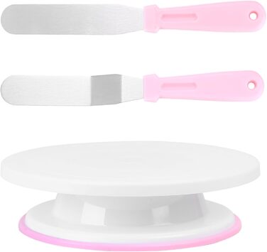 Набір для тортів: обертова платформа, насадки для крему, скребок для вирівнювання | Все для випічки