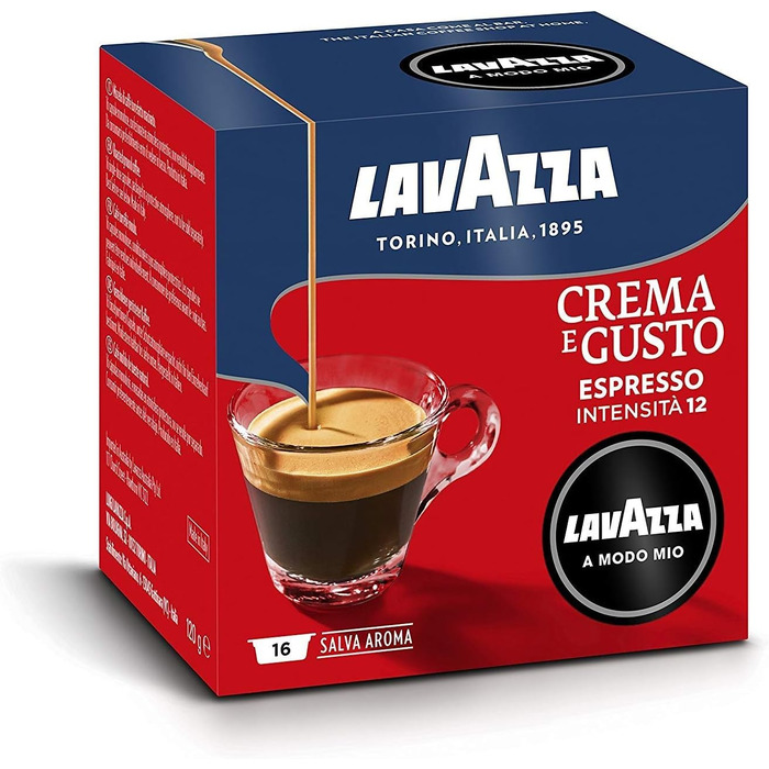 Кавові капсули Lavazza Modo Mio Crema e Gusto, інтенсивний смак з нотками темного шоколаду та прянощів, 108 шт